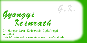 gyongyi keinrath business card